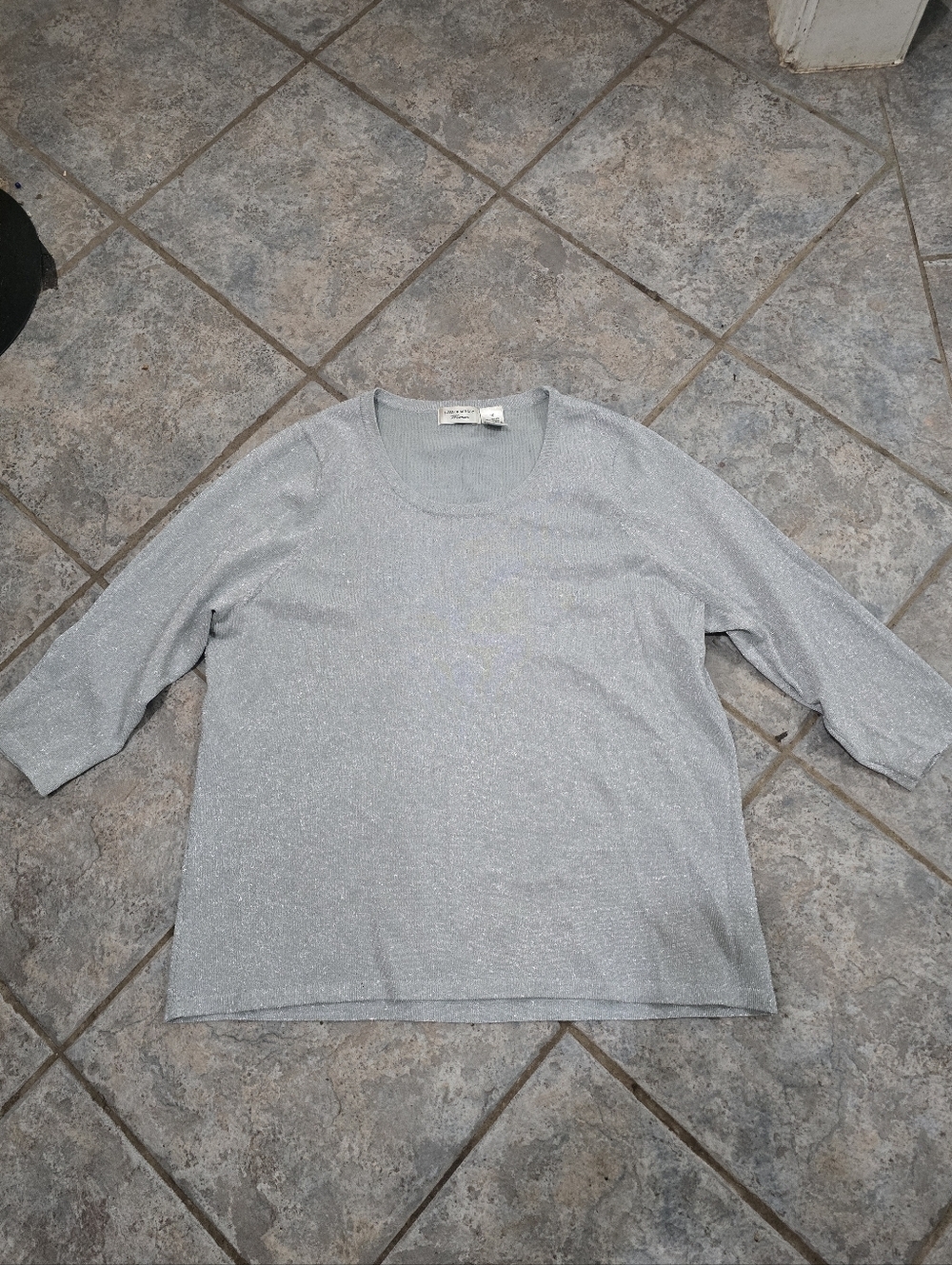 Laura Ashley Silver Glitter Top
